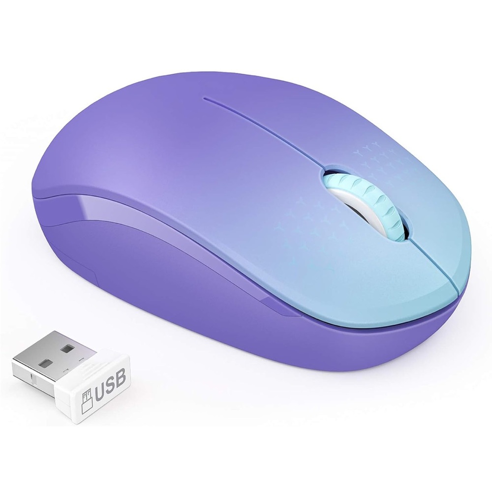 Purple and Blue Wireless Mouse